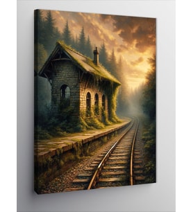 Kanvas Tablo Eski Tren Yolu
