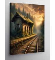 Kanvas Tablo Eski Tren Yolu