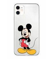 Apple iPhone 11 Uyumlu Kamera Korumalı Tıpalı Kapak Mickey Mouse TasarımlıŞeffaf Kılıf
