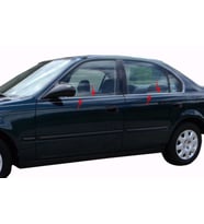 Honda Civic 2002-2006 Vtec2 Krom Cam Çıtası 4 Kapı 4 Parça P.Çelik