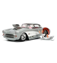 Figürü ve 1957 Chevrolet Corvette Model Aracı