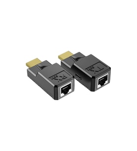 TENON HDMİ Extender Cat5-cat6 60 Metre Uzatıcı- HDMI RJ45 Cat5 6 Extender Uzatıcı Güç Destekli Uzatma Aparatı  (Siyah)