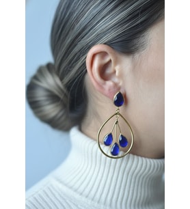Kadir Jewellery 22 Ayar Altın Kaplama Kadın Sallantılı Küpe -El İşçiliği Ve Hipoalerjenik Küpe (Renksiz)
