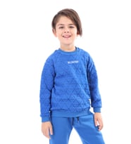 Toontoy Unisex Çocuk Nakışlı Sweatshirt (Saks)