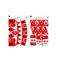 Dekoratif Milli Bayramlar Sticker Set 2li 35x50 cm (Kırmızı)
