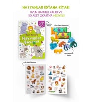 Hayvanlar Boyama Kitabı - Oyun Hamurlu - 3 Yaş +