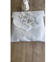 Fransız Güpürlü Zarf Bohça Nişan Söz Saten Bohça Lüks 3 Boyutlu Çeyizlik Bohça 50x50 cm 1 Adet