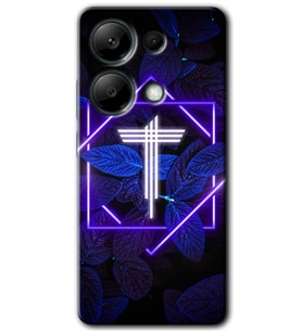 Redmi Note 13 Pro 4G Kılıf HD Desen Baskılı Kılıf - Dark Neon Yaprak T Harfi