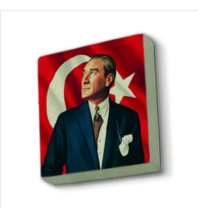 Atatürk Baskılı Doğaltaş  Magnet(KRT-099)Buzdolabı Süsü