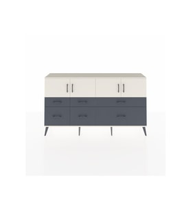 Arges Konsol 4 Raflı 6 Çekmeceli 4 Kapaklı 176x30x99 Aytaşı-Aytaşı/Antrasit