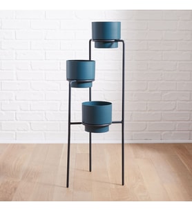 Metal Saksı Tutucu İskandinav 3 Katlı Ayaklı Çiçeklik WD256