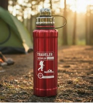 600 ML Çelik Kamp Termosu (Kırmızı)