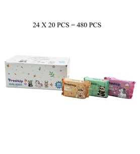 FRESHUP MİNİ 24X20PCS = 480 PCS CEP ISLAK MENDİL MİX (5690)