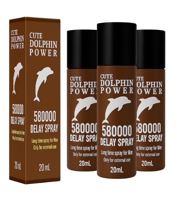 3 Kutu Dolphin Power Yüksek Kalite Geçiktirici Sprey 20ML - Premium Erkek Geçiktirici Sprey - Made in Germany  For Man Premium QUALTY