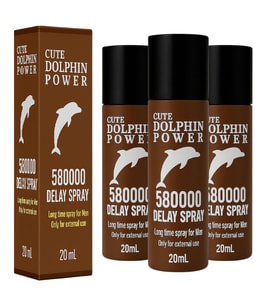 3 Kutu Dolphin Power Yüksek Kalite Geçiktirici Sprey 20ML - Premium Erkek Geçiktirici Sprey - Made in Germany For Man Premium QUALTY