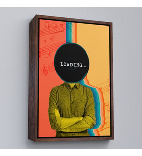 Çerçeveli Pop Art Loading Tablosu (Altın)