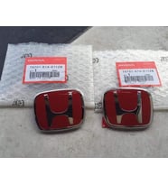 HONDA İES CİVİC MAKYAJSIZ KASA 1996-1998  MODEL UYUMLU KIRMIZI ORJİNAL ÖN PANJUR LOGO.