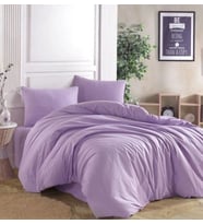Miss Linda Home Çift Kişilik Ranforce LİLA Nevresim Takımı  (HIZLI ve ÜCRETSİZ KARGO)