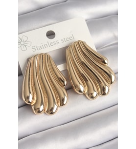 Pirinç Gold Renk İşlemeli İstirdye Model Kadın Küpe 5886 - HPSBYI8084-7697