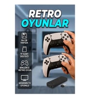HDMI 64GB Retro Oyun Konsolu 2 Kişilik Kablosuz Oyun Çubuğu 4K Destekli