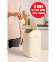 10 Lt Çöp Kovası, Çok Amaçlı, Şık ve Pratik Kullanım