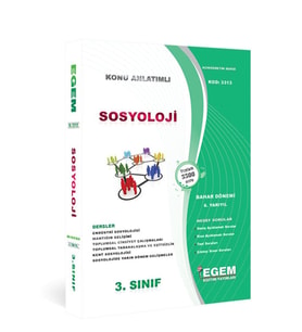 Egem Eğitim Yayınları Güncel Egem Yayınları Sosyoloji 3.sınıf 6.yarıyıl Konu Anlatımlı Çözümlü Soru Bankası "bahar" (Çok Renkli)