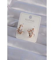 Xupi̇ng Renk Zirkon Taşlı Halka Küpe
