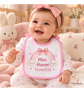 Kız Bebek Mama Önlüğü – Kişiye Özel Mirellora
