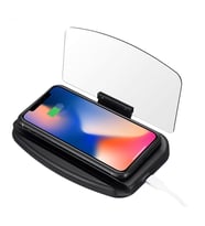 FR-425 Qi Kablosuz Şarjlı HUD Telefon Tutucu Navigasyon Araç Ekranı Yansıtmalı ve Şarj Standı