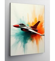 Kanvas Tablo Modern Jet Ve Hareket İllüstrasyonu