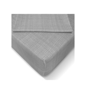 Özlü Fitted Lastikli Çift Kişilik Çarşaf Seti (160x200)-Gri