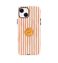 iPhone 15 Plus Vorian Çift Katmanlı Kılıf Orange Slice Stripe