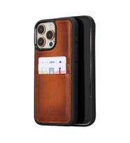 Bouletta Apple iPhone 15 Pro Max Uyumlu Deri Arka Kapak FXCP RST2EF (Taba)