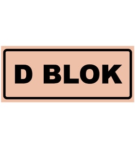 D BLOK YAZILI YÖNLENDİRME LEVHASI (Bakır)