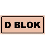 D BLOK YAZILI YÖNLENDİRME LEVHASI (Bakır)