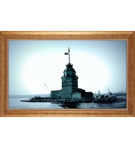 ALTIN ÇERÇEVELİ PASPARTULU TABLO CR1028