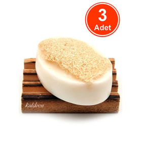 Kabak Lifli El Yapımı Doğal Saf Zeytinyağlı Türk Hamamı Sabunu 120 G x 3 Adet