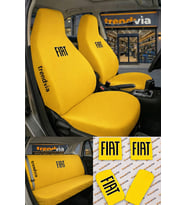 Fiat Logolu Oto Koltuk Kılıfı Ön Arka Set – Penye Likralı Universal Koltuk Koruyucu Servis Kılıfı