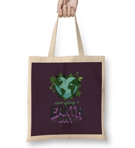 Earth Day 2021 Bez Çanta Uzun Saplı