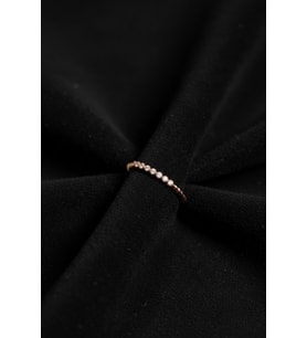 925 Ayar Zirkon Taşlı Rose Ayarlanabilir Minimal Gümüş Yüzük