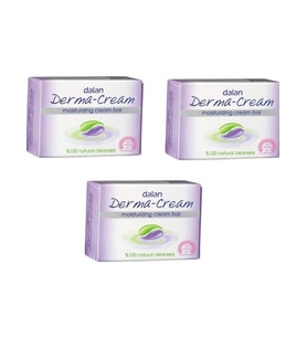 Dalan Derma Cream Nemlendiricili Bakım Sabun 3 Adet x 100 gr