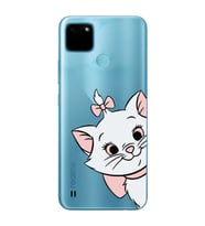 Realme C21Y/C25Y Uyumlu Marie Kedicik Desenli Şeffaf Telefon Kılıfı