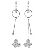925 Ayar Gümüş Kelebek Figürlü Sallantılı Küpe - K059801
