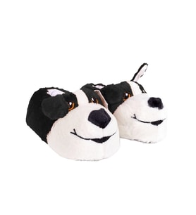 Mergenshoes Unisex Çocuk Hayvanlı Köpekli Panduf (Siyah)