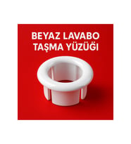 ŞIK VE UYUMLU TASARIMIYLA BEYAZ LAVABO TAŞMA YÜZÜĞÜ – STANDART MODEL