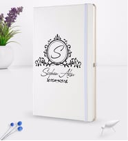 BK Gift Kişiye Özel İsimli Beyaz Termo Deri Defter 16x24cm Model 11