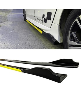 Vw Golf Mk5 2003-2009 Sarı Şeritli Renkli Yan Marşpiyel 2 Adet Piona Black