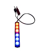 Polis Çakar IP65 3030SMD Kırmızı Mavi Flaş Strobe Işıklar Aydınlatma Oto Araba Motor LED Dc 12V 6W 220-240LM 6 Göz Led 2 Renk 136x20mm