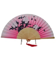 Japon Bambu Kumaş Yelpaze Çanta Boy Stant Hediyeli No.134 (Karışık)