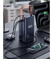 80000 Mah Taşınabilir Süper Hızlı Şarj Çoklu Çıkış Led Göstergeli